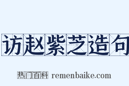 访赵紫芝造句是什么意思的图片